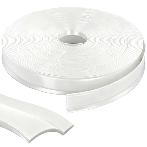 1" 100FT RV Trim Molding Insert - Premium Vinyl RV Trim Molding, UV-Resistant Weatherproof Exterior Molding Trim, Replacement Screw Cover for Camper, Travel Trailer (White)