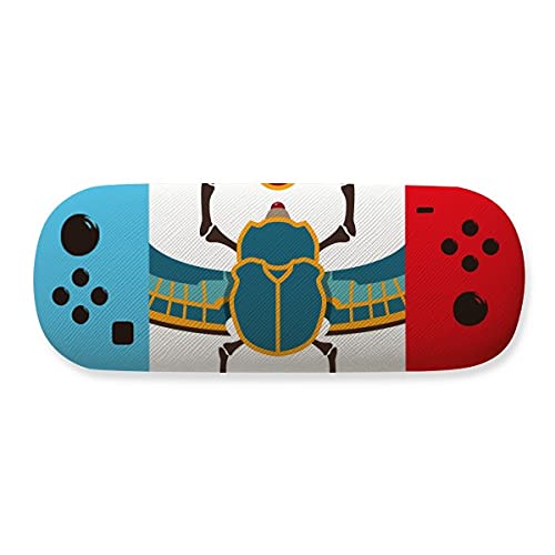 Étui de rangement pour lunettes motif coccinelle égyptienne rouge jaune bleu