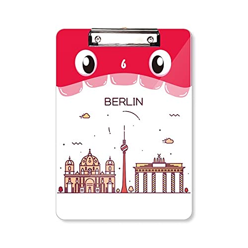 Profil historique Berlin Allemagne pour porte-bloc A4 avec dossier plat