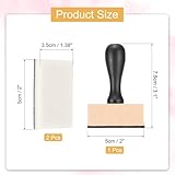 sourcing map Mini Ink Blending Tool Set, Ink Paints Applicator Mixing Tools with 2pcs Flat Foam Refills for Scrapbooking Craft Painting Drawing Blending,Black - Image 2