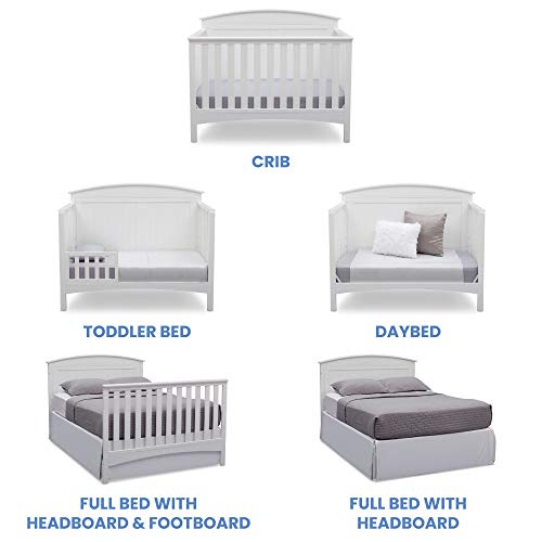 Delta Children Archer 4-In-1 Crib, Bianca + Serta Perfect Slumber Dual Sided Recycled Fiber Core Crib And Toddler Mattress (Bundle) #TOP7