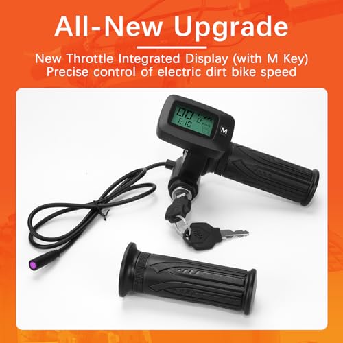 Image of Tuttio Soleil 01 New Throttle Integrated Display with M Button,and Left Side Grips only for Soleil 01 Electric Dirt Bike,Note: New and Old Throttle Cannot be Used interchangeably.48V