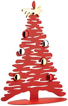 Alessi BM06/30 R Christmas Ornament, steel coloured with epoxy resin,porcelain, red, One size
