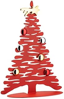 Alessi BM06/30 R Christmas Ornament, steel coloured with epoxy resin,porcelain, red, One size