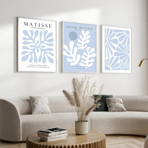 Affiche d'exposition Matisse style preppy : impression d'art grand format 3 pièces