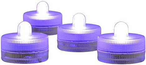 KITOSUN Submersible LED Lights cr2032 Battery Powered Underwater Waterproof LED Tea Light Candles for Events Wedding Centerpieces Vase Floral Xmas Holidays Home Decor Lighting(Pack of 12) (Purple)