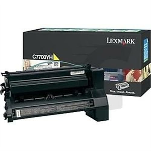Preisvergleich Produktbild Lexmark C7700YH C770, C772 Tonerkartusche hohe Kapazität 10.000 Seiten Ruckgabe, gelb