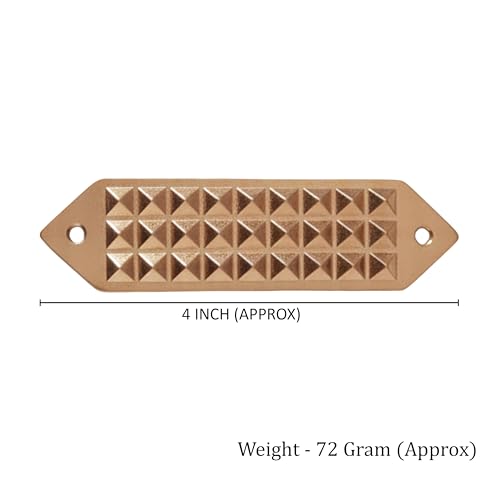 Image of Copper 27 Pyramid Strip |Size- 4Inch Approx |Weight- 72gm Approx |Strip with Pyramid Design for Correcting Corner | Home & Spritual Decor |Vastu Remedy Tool | Pack of 1
