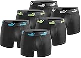 PUMA Boxershort 6er Pack Herren Basic Black Limited Edition - New Tripple Black- Gr.L