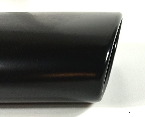Exhaust Tip Oval 2.250 In Inlet 6.0 X 2.25 In Outlet 9.00 In Long Rolled Oval Angle Woa6002509-225-Bpss Stainless Steel Black Powder Coated Wesdon Exhaust Tip #TOP6