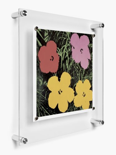 Wexel Art 14X14-Inch Be Square Magnetic Single Panel Framing Grade Acrylic Floating Frame With Silver Hardware For 12X12-Inch Art & Photos #TOP1