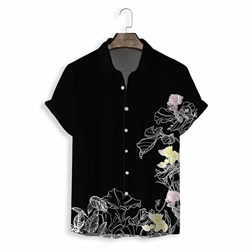Chemise de plage hawaïenne homme grande taille manches courtes