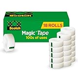 Scotch Magic Tape, 3/4 x 1000 Inches, Cabinet Pack, 18 Rolls (810K18CP)