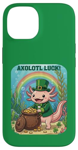 Axolotl Luck St. Patricks Day ���v���R�[�� Axolotl ���C���{�[ �X�}�z�P�[�X iPhone 14 �p