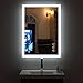 HAUSCHEN 36x28 inch LED Bathroom Wall Mounted Mirror with High Lumen+CRI 95 Adjustable Color Temperature+Anti Fog+Dimmer Function+IP44 Waterproof+Vertical & Horizontal