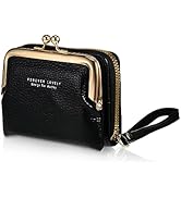 Mini Geldbörse Damen, PU Leder Portemonnaie, Klein und im Kurzformat Brieftasche, Geldbeutel Dame...