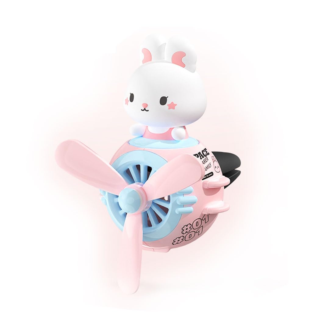 Duck Pilot Retro-Flugzeug-Lufterfrischer, Auto-Lufterfrischer mit 2 Dufttabletten, personalisierbares Luftauslass-Zubehör für Auto (Hase, Einheitsgröße)