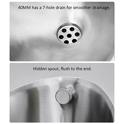 OTQEFTN Household 304 Stainless Steel urinals, Wall-Mounted Integrated Men's urinals, Commercial Small Vertical Drainage Public Toilets, Used in Homes, Hotels, Schools