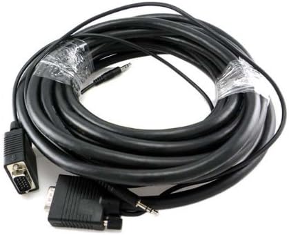 Importer520 HD15 M/M VGA/SVGA/UXGA with AUDIO Monitor Projector Cable Stereo 3.5mm Audio - Double Shielded UL Listed - 50 Ft.