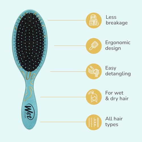 Wet Brush Disney Original Hair Detangler, Moana (Elegant Princess), Ultra-Soft IntelliFlex Bristles, Detangling Brush Glides Through Tangles (Wet Dry & Damaged Hair), Women & Men
