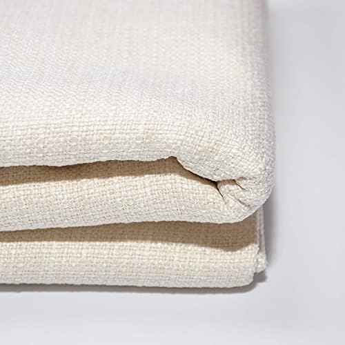 Yutong Fabric by The Yard and 9OZ-100% Polyester Upholstery Sewing Fabrics-Solid Ivory Pattern