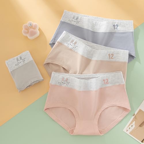 Girls Cotton Comfort Underwear, 8-16 Years old kids panties for teen girl, 8-Pack, Neutral Colors3