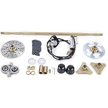 29 Go Kart Rear Wheel Axle Shaft Assembly Kit With Hub, T8F Chain, Brake Master Cylinder for Go Kart ATV Quad