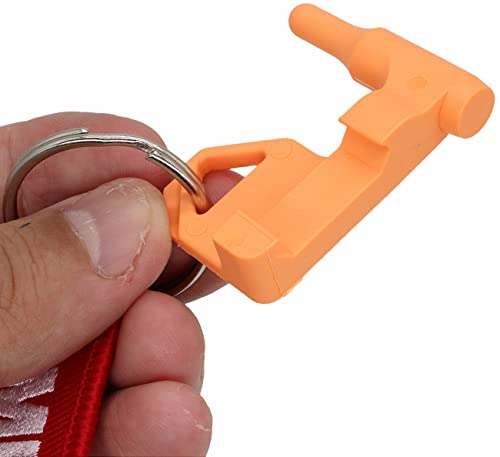 YONCONO 2Pack Chamber Safety Flag Fits Rifle Handguns Shotgun Pistol, Red Embroidery KeyChain Empty Chamber Tags - Image 3