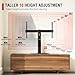 Universal Swivel TV Stand Base - Table Top TV Stand for 32 to 70 75 Inch TVs, Height Adjustable TV Mount Stand with Tempered Glass Base for Living Room, Bedroom, Holds up to 110lbs, Max VESA 600x400mm