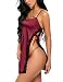 Avidlove Women Nightwear Satin Lingerie Lace Nightgown Pajamas Slip Sleepwear Wine Red S
