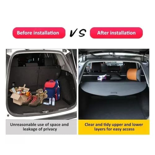 Bandeja de cortina trasera para Toyota RAV4 anti-peep y retráctil 3