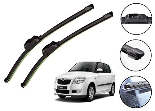 Image of Auto Hub Car Wiper Blades Compatibility With Skoda Fabia - Set of 2 Pcs (Particular)