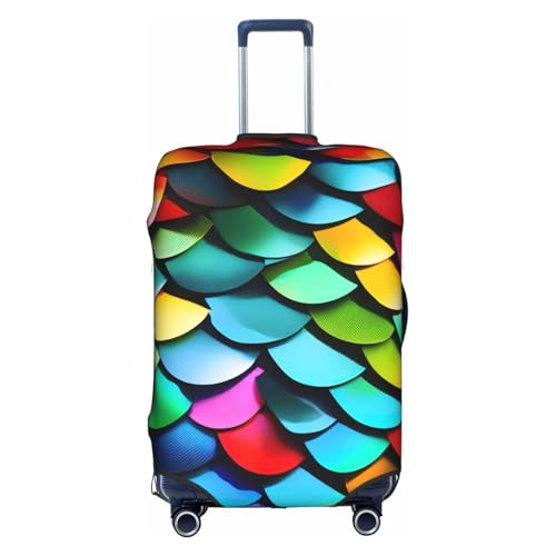 Colorful Rainbow Tsa Approved Luggage Cover For 18-32 Inch Suitcases Scratch-Resistant Stretch Luggage Cover