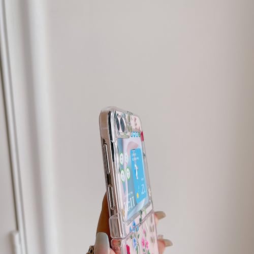 Coque Galaxy Z Flip 5 fleur de vigne coque rigide transparente premium - 5