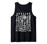 Peluquero Peluquería Peluquería Salón Vintage Patent Camiseta sin Mangas