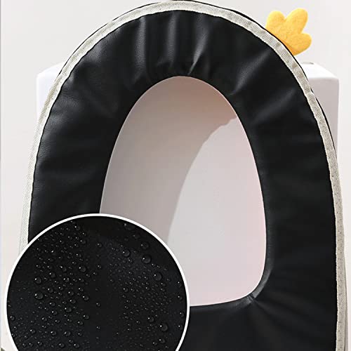 mengger 3Pcs Toilettensitzbezug Wärmer Waschbar WC Sitzwärmer mit Griff und Reißverschluss Toilettenkissen Sitz Pad Cover Antibakteriell Sitzbezüge Toilettensitzwärmer für Universal Toilettensitz – Bild 6