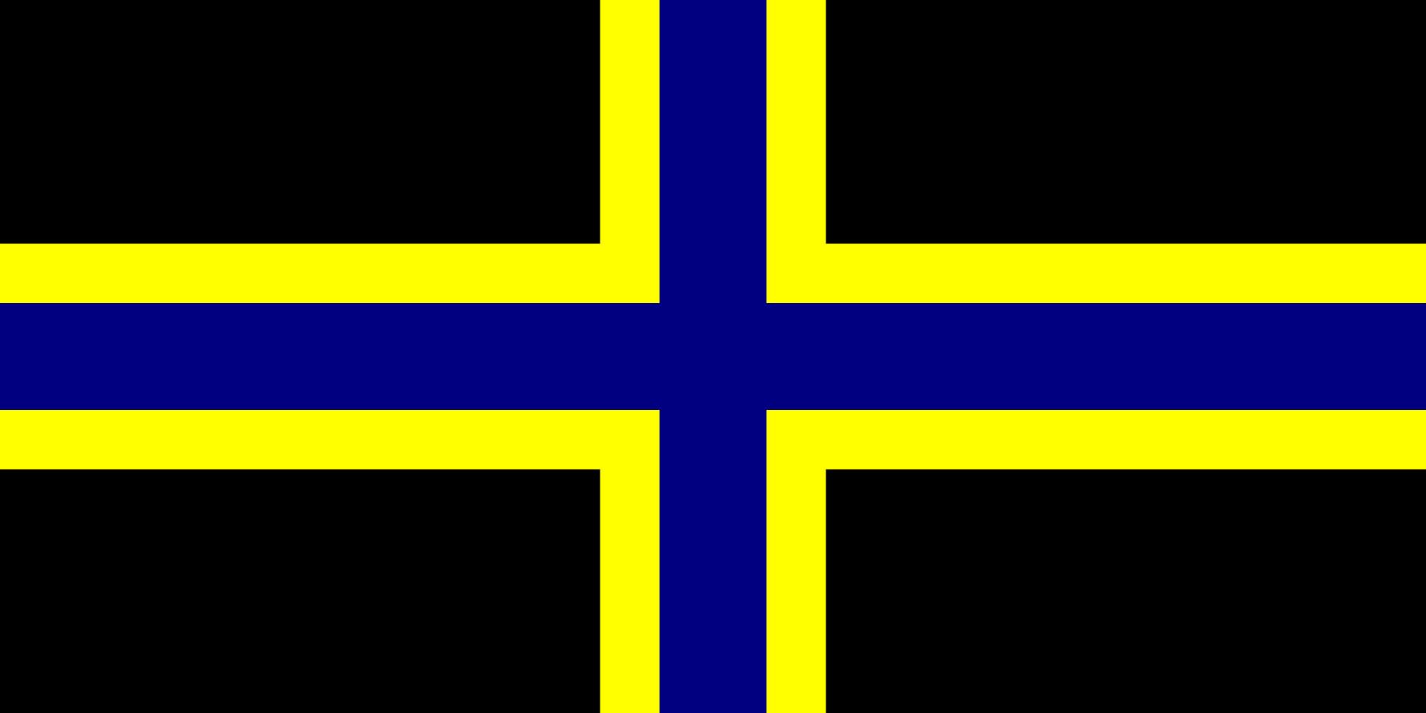 Drapeau Large House Emyndil en tissu paño negro de décoration