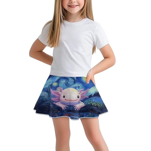 Xpyiqun Tennis Skirt for Girls 5-14 High Waist Athletic Skorts with Pockets Built-in Shorts 2 in 1