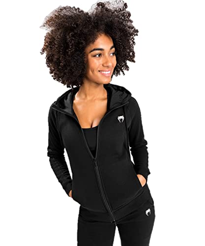Venum Damen Essential Hoody Kapuzenpullover Mit Reißverschluss, Schwarz, S EU