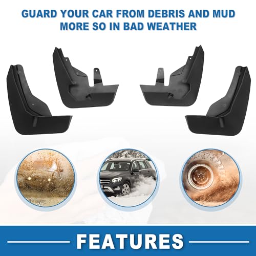 Image of Mud Flap Splash Guard with Mount Accessories Front & Rear Side Mud Guard for Chevrolet Suburban Sport 2021-2023 (Set of 4)