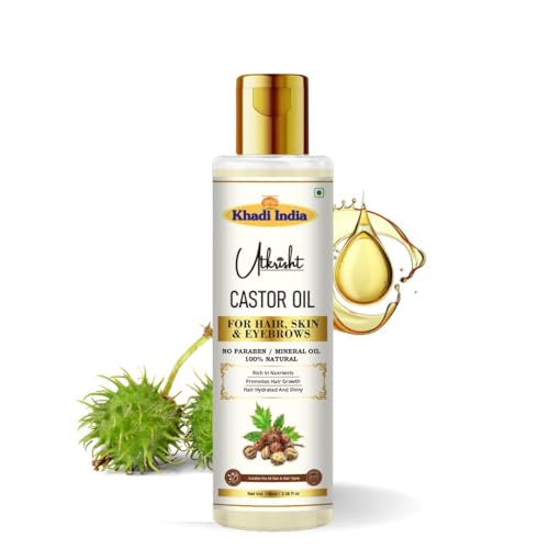 Image of Khadi Castor Oil For Skin & Hair 100ml | Pure & Natural Oil for Hair Growth, Strengthening & Scalp | Non Sticky, Paraben & Mineral Oil Free | For All Hair Types | Daily Use for Men & Women