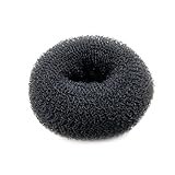 Generic 1PC Hair Donut Bun Maker – Large Ring-Style Chignon Shaper for Thick and Long Hair – 3.5 Inch Black Doughnut Shaper