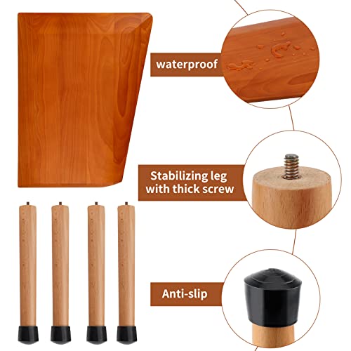 2 Packs Wooden Step Stool For Kids Adults, Portable Bedroom Kitchen Bathroom Step Stools, Non-Slip Sturdy Plant Stand Fishing Stool, Holds Up To 380Lbs (Cherry) #TOP2