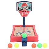 Color brillante, modelado lindo, atrae la atención del bebé, use el lanzador para ajustar el ángulo y arroje la pelota de baloncesto a la canasta.