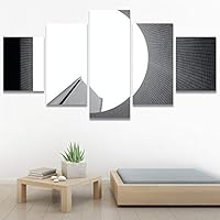 SIGNWIN 5 Panel Canvas Wall Art Modern Art Shapely Patterns Windows for Home Decorations Ready to Hang - 60