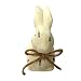 OULII Easter Wooden Rabbit Figures Bunny Rabbit Decoration Standing Home Decorations (White)