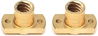 2PCs Tr8x4 Flange Cutted Brass Nut (Acme Thread, 2mm Pitch, 2 Start, 4mm Lead) for 8mm T8 Lead Screw of 3D Printer Z Axis