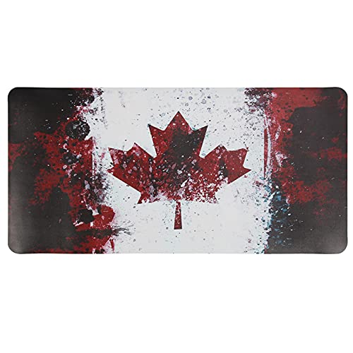Preisvergleich Produktbild Maple Leaf Pattern PU-Mousepad, Schreibtischunterlage-Schutz rutschfeste, wasserdichte, Langlebige Gaming-Mausmatte für das Heimbüro(350 * 700 * 2mm)