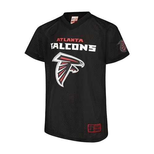 Ultra Game Youth NFL Official Super Soft Supreme Jersey Shirt, Atlanta Falcons, Team Color, 10-12