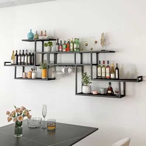 Support de verre à vin commercial mural pour optimiser le rangement des petits espaces